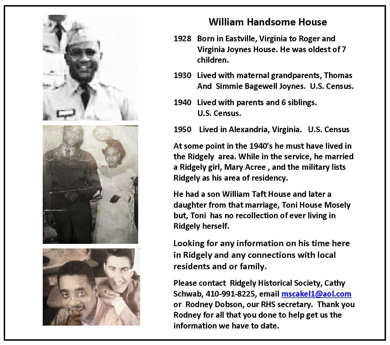 William Handsome House | Ridgely Historical Society, Chapter CCHS ...